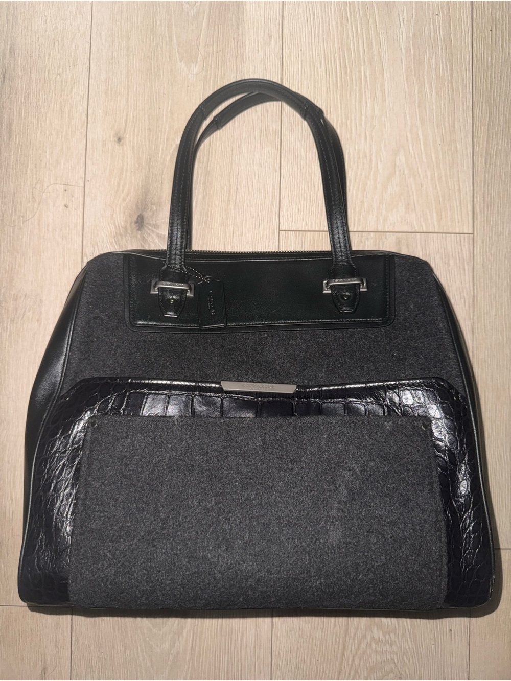Black Coach Large Leather Handbag